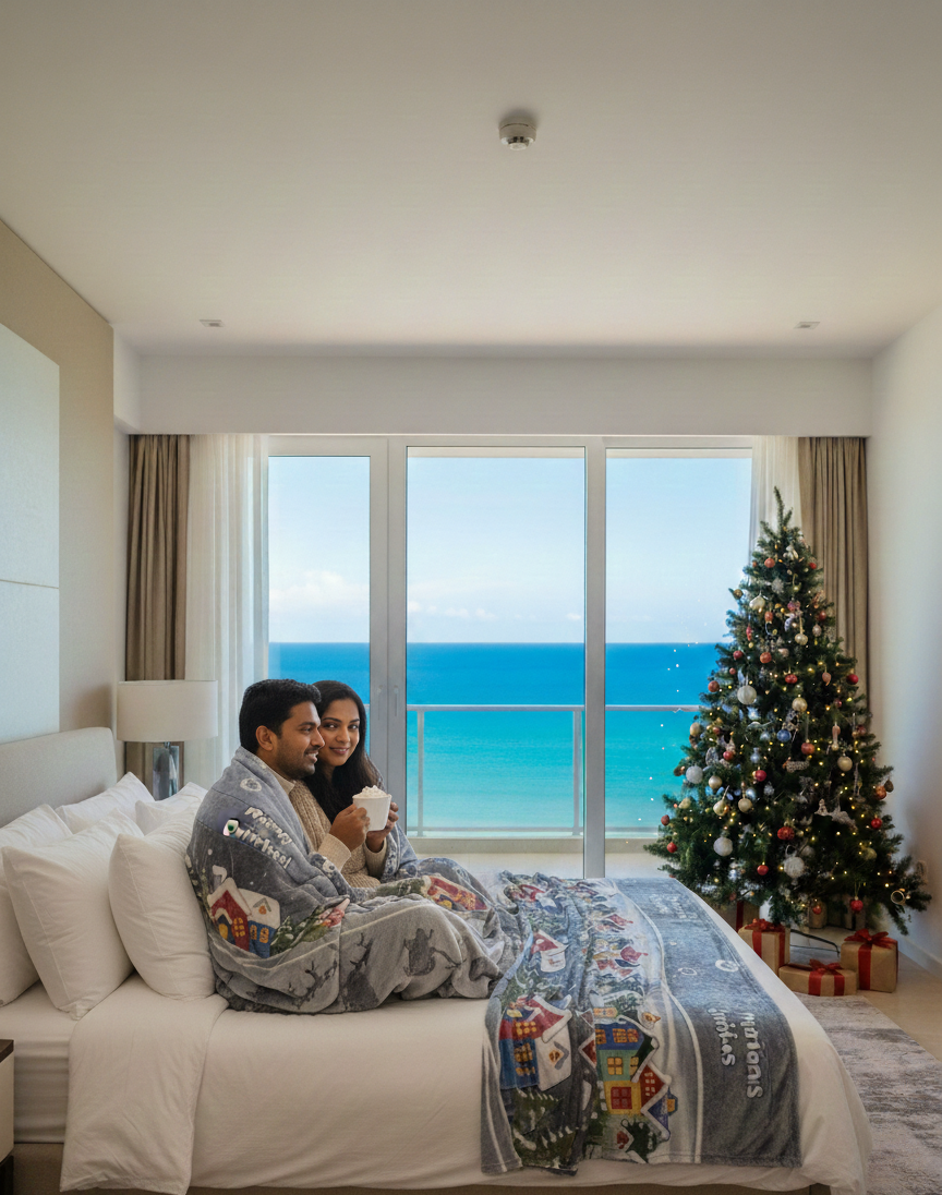 Christmas Throw Blanket (Microfleece)